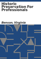Historic Preservation for Professionals